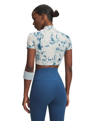 Imagen 2 del producto Primera Capa Superior Mujer Heatgear Print Crop Mock Ss Blanco