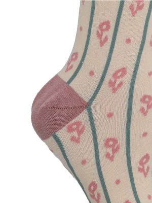 Imagen 2 del producto Calcetín Algodón Mujer Kh St Flower Crema