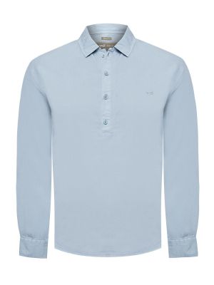 Camisa Tencel Hombre Tencelhalf Azul