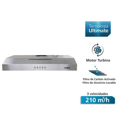 Imagen 2 del producto Kit Cubierta + Campana 60cm Inox Mabe CMG6044SD-1C_Cm6045xv0