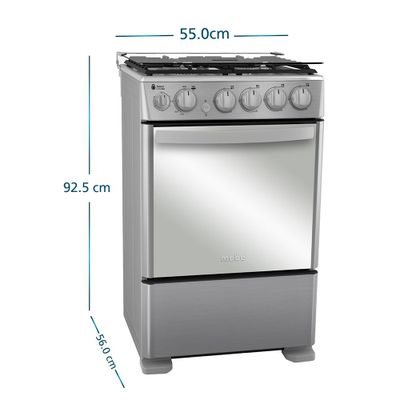 Imagen 2 del producto Cocina de Piso a Gas 55 cm Inox Mabe CMC5540FX1