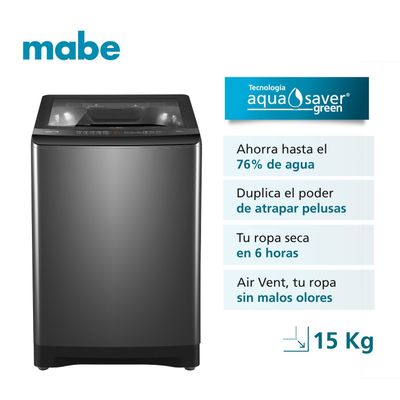 Imagen 2 del producto Lavadora Automática 15 Kg Diamond Gray Mabe Lma5120wdgcl0