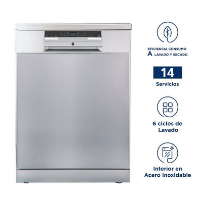 Imagen 2 del producto Lavavajillas Portátil 14 Cubiertos Inoxidable GE GLV14FSITSS0