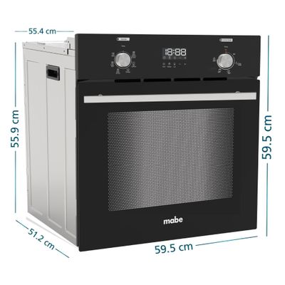 Imagen 2 del producto Horno de empotre Eléctrico 60 cm 220V Negro Mabe HM6045EXN0 