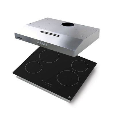 kit Encimera vitroceramica GE + Campana Mabe 60cm Inox Cm6045xv0_Pg6040evn0