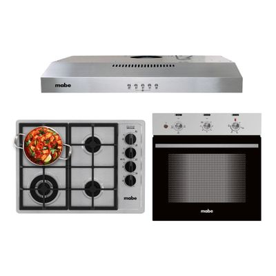Kit Campana + Encimera + Horno 60cm Mabe CM6045_CMG6044_HM6031