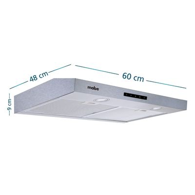 Imagen 2 del producto Campana de Pared Extractora 60cm Inox Mabe CM6048PIX0