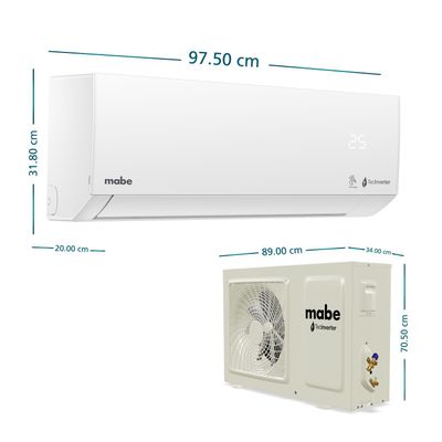 Imagen 2 del producto Aire Acondicionado Inverter 24000BTU Blanco Mabe MMI24HDBWCA32CH1