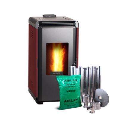 Estufa a pellet Hera+ Burdeo + kit de Instalación