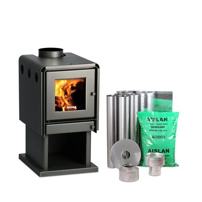 Pack Estufa a Leña Limit 360 + kit de instalación