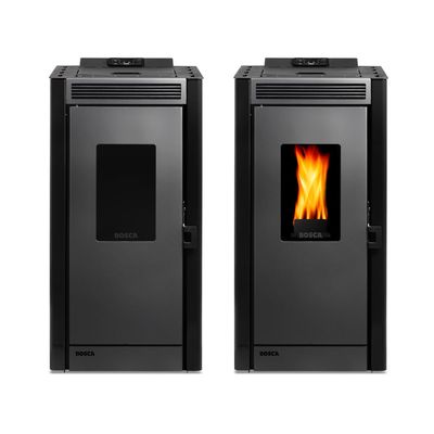 Imagen 2 del producto Pack estufa a pellet Black Vision Negro + kit de Instalación