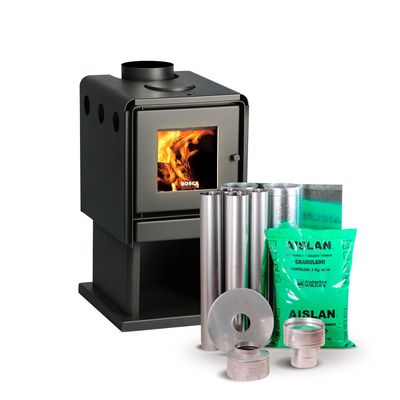Pack Calefactor Bosca A Leña Multibosca 350 + Kit de Instalación