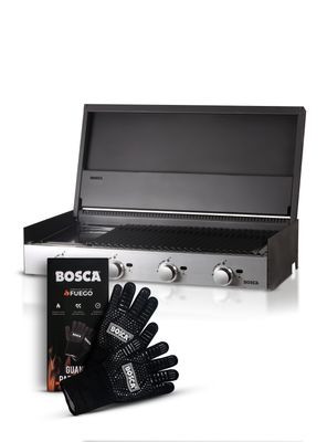 Pack Parrilla a Gas Bosca Block 1000 + Guantes Parrillero