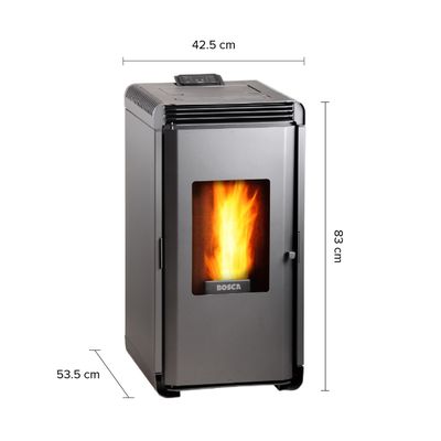 Imagen 2 del producto Estufa a pellet Hera + Charcoal + kit de Instalación