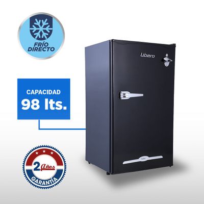 Imagen 2 del producto FRIGOBAR RETRO 98 LTS LFB-90N NEGRO