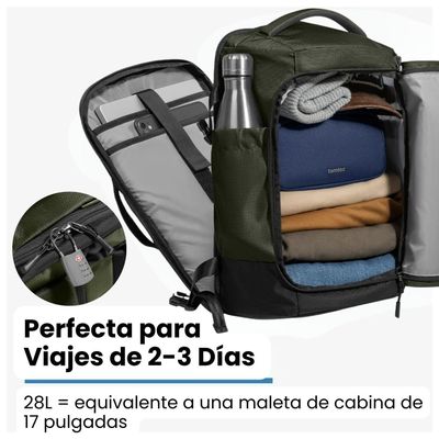 Imagen 2 del producto Tomtoc Mochila de Viaje Navigator-T66 Liteway para Notebook 16"" 28L Verde