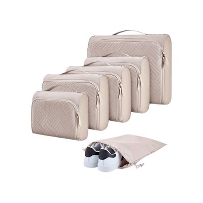 Imagen 2 del producto Bagsmart Organizadores de Equipaje Rígidos Acolchados 6 pzs Marfil