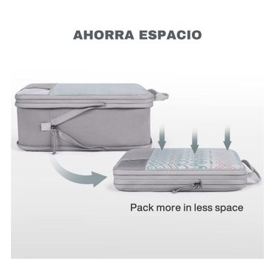 Imagen 2 del producto Bagsmart Organizadores de Equipaje con Compresión 6 pzs Gris