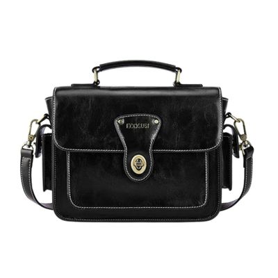 Ecosusi Bolso Mensajero Alison de Cuero Vegano - Negro