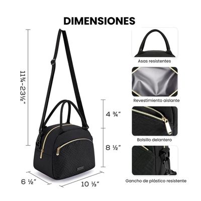 Imagen 2 del producto Tourit Lonchera Térmica Femenina 9.4L - Negro Tejido