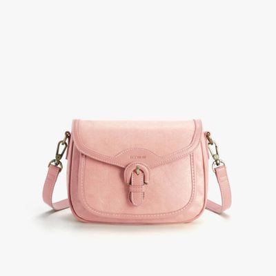 Ecosusi Cartera Bandolera Evelina de Papel Lavable Ecológico Rosado