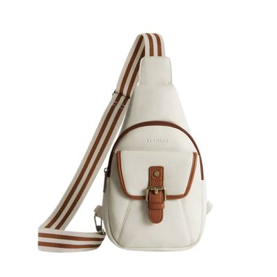 Ecosusi Bandolera Retro con Correa de Guitarra - Blanco