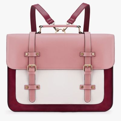 Ecosusi Mochila y Maletín Vintage Sombre para Notebook 15,6"" - Rosado