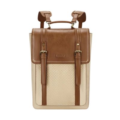 Ecosusi Mochila Dolce con Efecto Tejido para notebook 15.6"" - Marrón