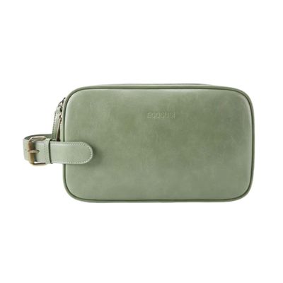 Ecosusi Neceser Grande Elena de Cuero Vegano - Verde Salvia