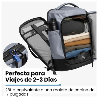 Imagen 2 del producto Tomtoc Mochila de Viaje Navigator-T66 Liteway para Notebook 16"" 28L Gris