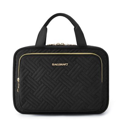 Bagsmart - Neceser de aseo para colgar más bolsa de cosmeticos - Negro