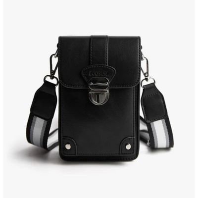 Ecosusi Bolso Cruzado Vintage para Teléfono - Negro