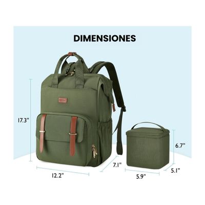 Imagen 2 del producto Mommore Mochila para Extractor de Leche para notebook de 15,6"" - Verde