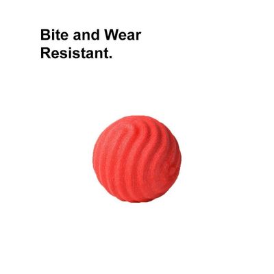 Imagen 2 del producto BOLA DE JUGUETE PARA PERRO PIDAN® - TEXTURA ONDULADA DE AGUA - ROJO