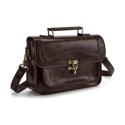 Imagen 2 del producto Ecosusi Bolso Bandolera Perforado para Mujer iPad Mini 7,9""- Café Oscuro