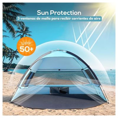 Imagen 2 del producto Tourit Carpa de Playa Desplegable 2-3 Personas - Azul