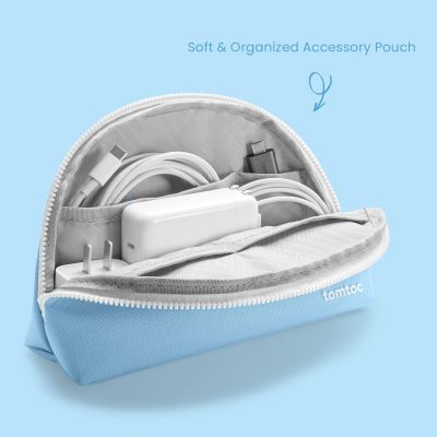 Imagen 2 del producto Tomtoc Funda Lady Para Macbook 13''+organizador shell Celeste