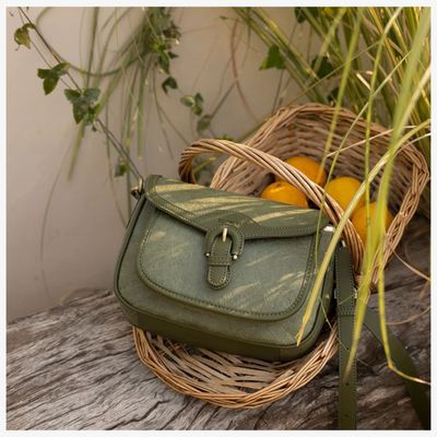 Imagen 2 del producto Ecosusi Cartera Bandolera Evelina de Papel Lavable Ecológico Verde Olivo