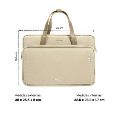 Imagen 2 del producto Tomtoc Bolso de Hombro Versatile-A12 MacBook Pro 14"" M3/M2/M1 - Beige