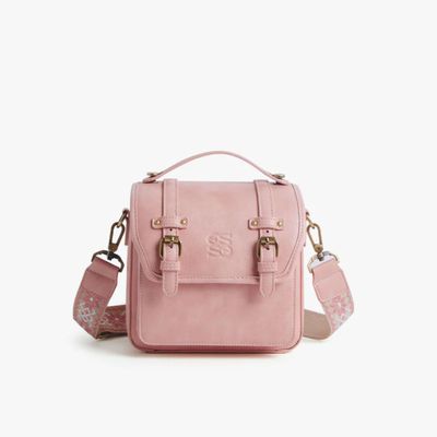 Ecosusi Bolso Vintage Clara Bandolera para Cámara Compacta Rosado