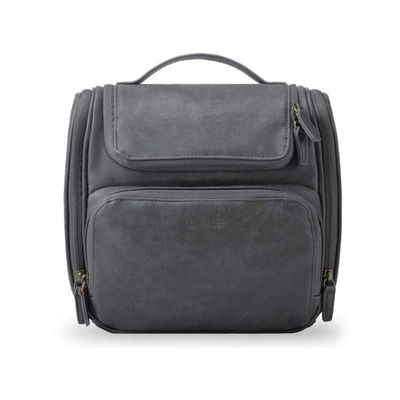 Bagsmart Neceser de Viaje Compacto en Cuero Sintético Gris