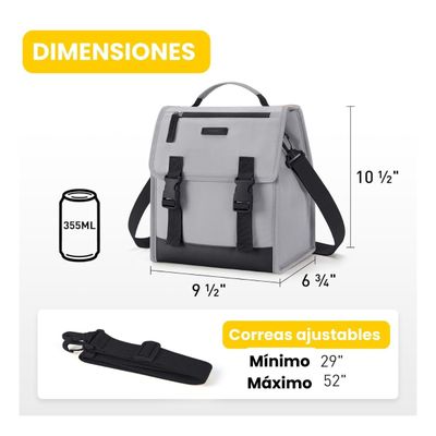 Imagen 2 del producto Tourit Lonchera Térmica con Hebilla 11L - Gris