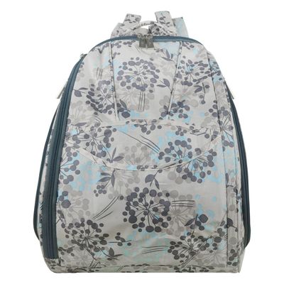 Mommore Mochila Maternal Pañalera 40x30cm - Flores Blanco
