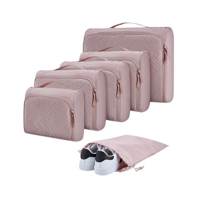 Imagen 1 del producto Bagsmart Organizadores de Equipaje Rígidos Acolchados 6 pzs Rosado