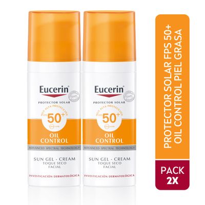 Imagen 1 del producto EUCERIN Pack 2x Protector Solar Oil Control Piel Grasa FPS50