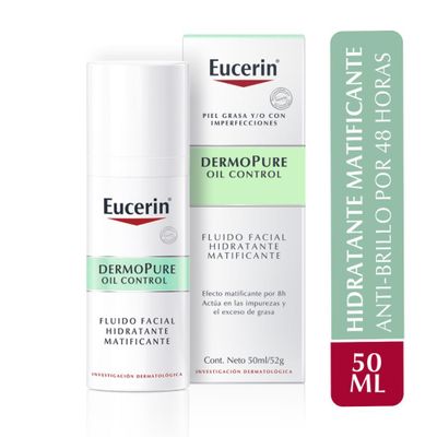 Eucerin Fluido Facial Matificante Dermopure Piel Grasa 50ml