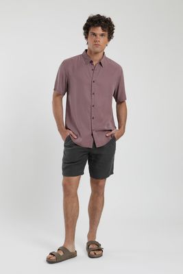 Camisa hombre manga corta Puelche rosado Tencel Froens