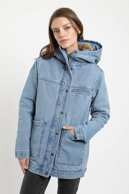 Chaqueta Con Gorro Mujer Niebla Froens