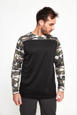 Polera manga larga hombre MTB verde