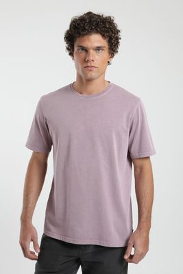 Polera hombre manga corta Heavyweight Plain rosado Algodón orgánico Froens